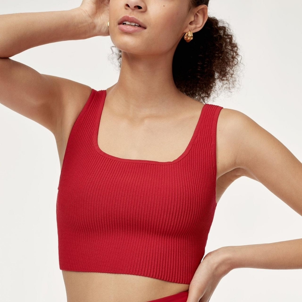 aritzia sculpt knit tank Babaton